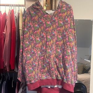 NATURAL LIFE Colorful Floral Hoodie